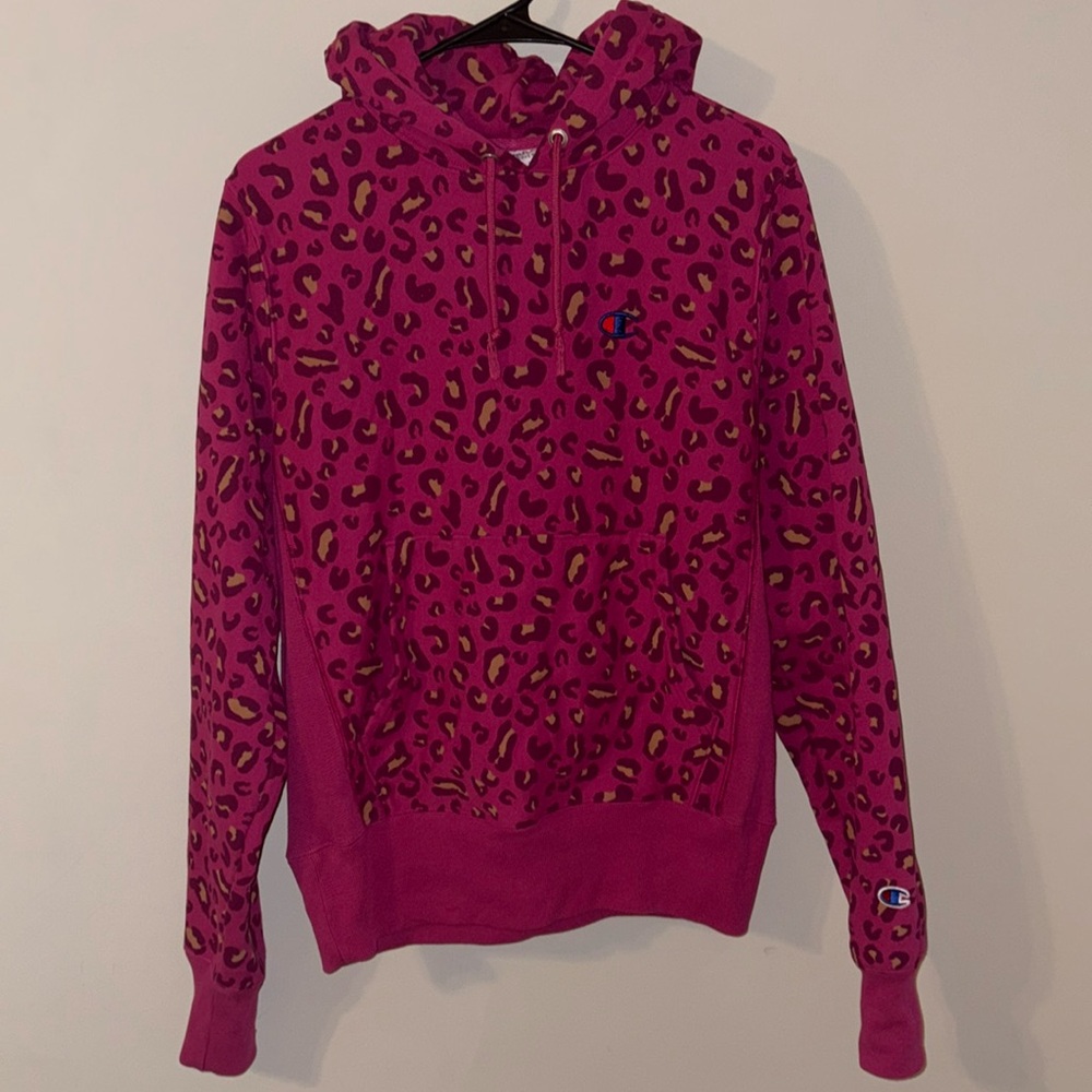Champion Cheetah Sweatshirt Hoodie small